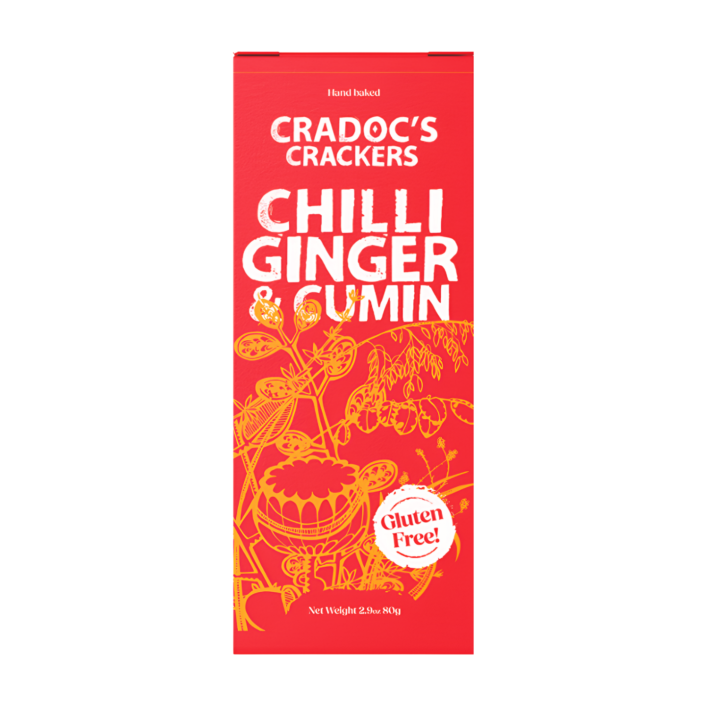 Cradoc's Gluten Free Chilli, Ginger & Cumin Crackers (80g) Cradoc's