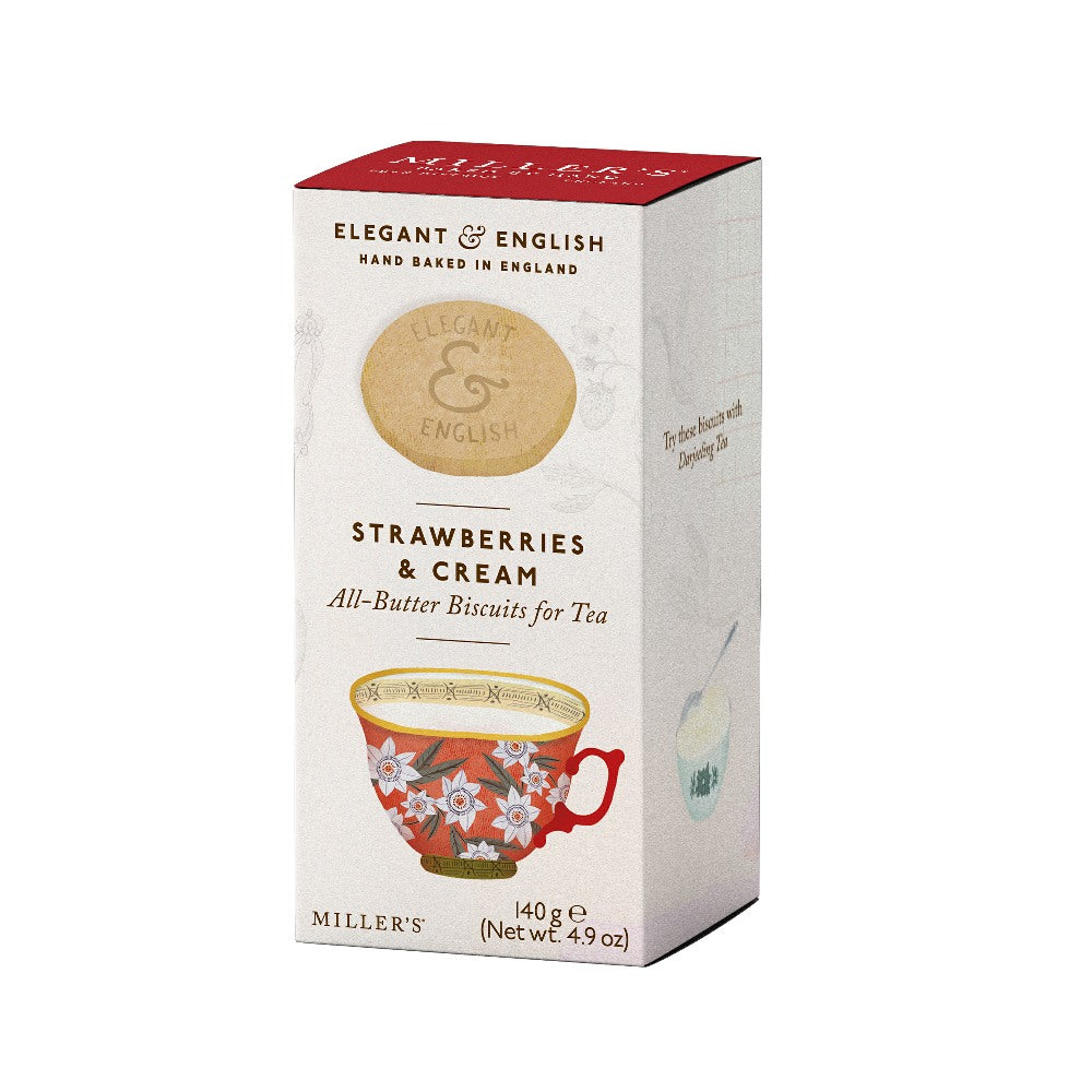 Artisan Biscuits Elegant & English Strawberries & Cream Biscuits (140g) Artisan Biscuits