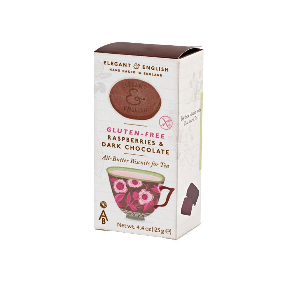 Artisan Biscuits Elegant & English Gluten-Free Raspberries & Dark Chocolate Biscuits (125g) Artisan Biscuits