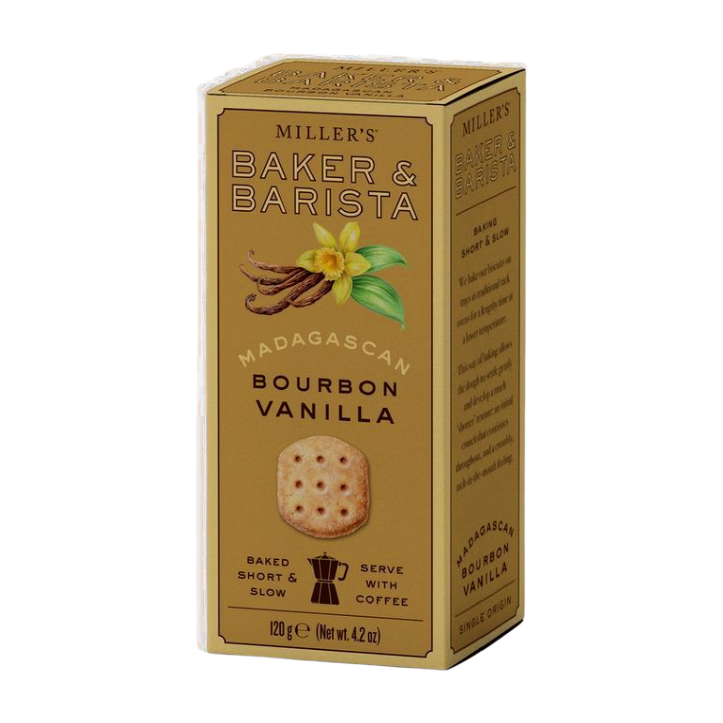 Artisan Biscuits Miller's Baker & Barista Madagascan Bourbon Vanilla Biscuits (120g) Artisan Biscuits