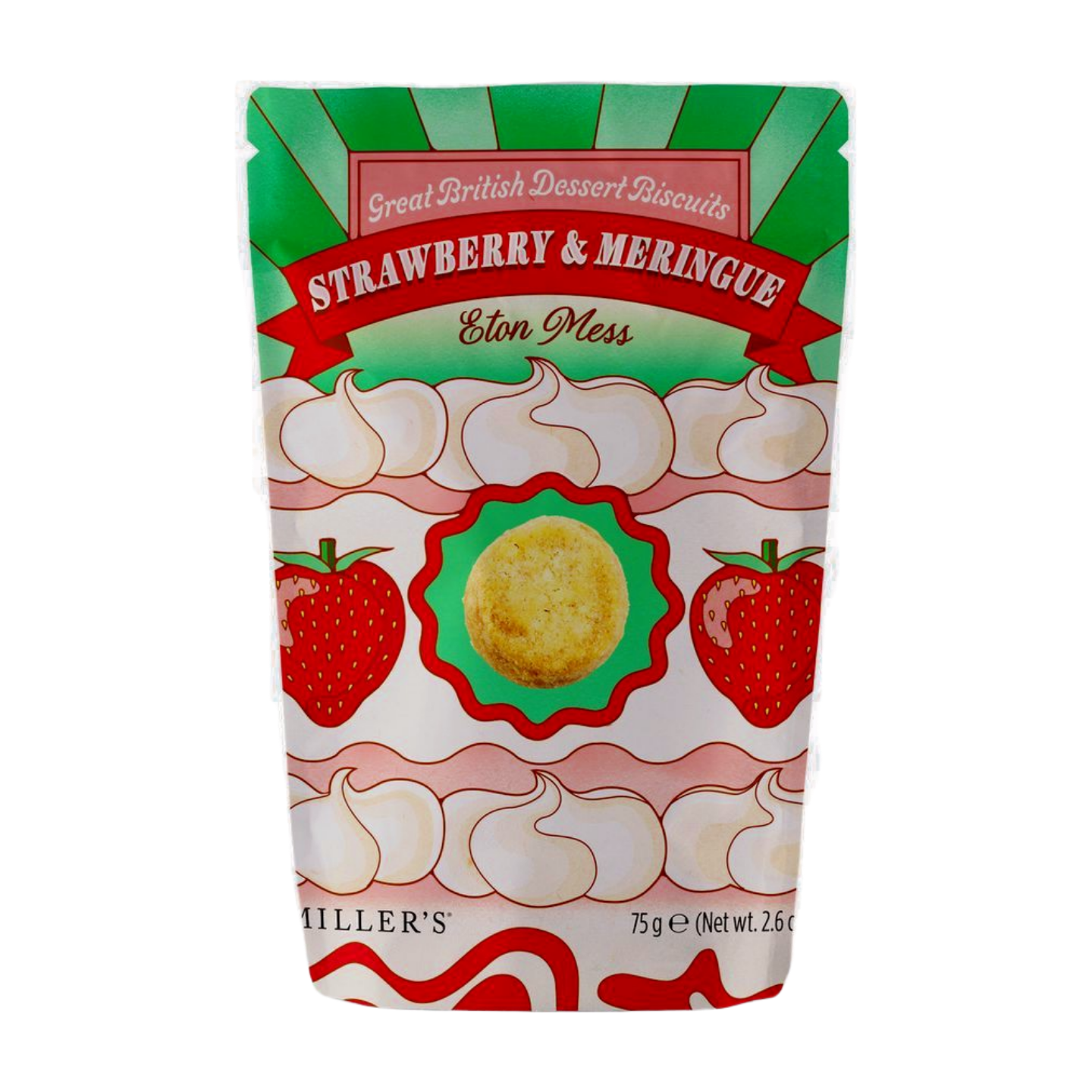 Artisan Biscuits Great British Dessert Biscuits Strawberry & Meringue Eton Mess Biscuits (75g) Artisan Biscuits