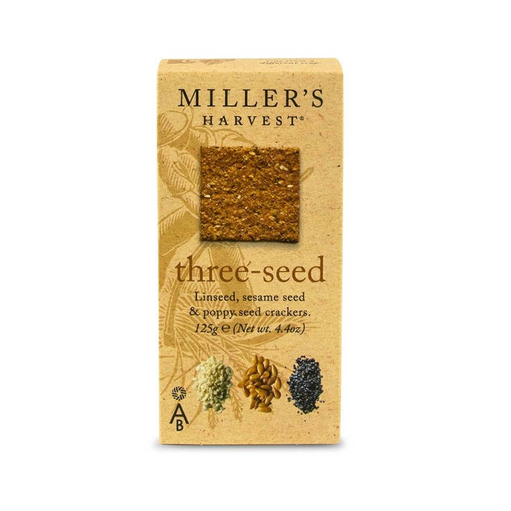 Artisan Biscuits Miller's Harvest Three Seed Crackers (125g) Artisan Biscuits