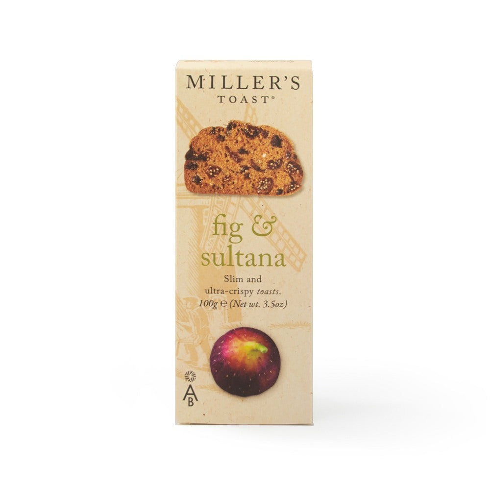 Artisan Biscuits Miller's Toast Fig & Sultana (100g) Artisan Biscuits
