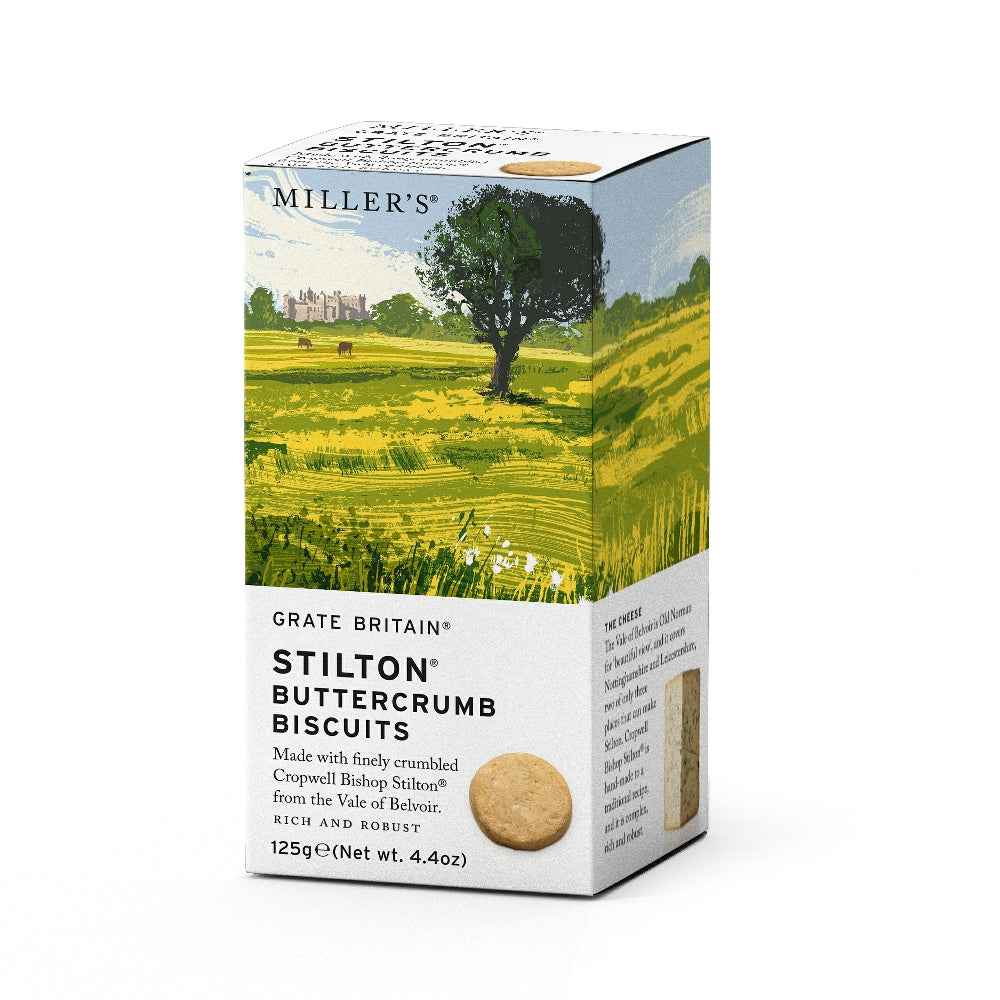 Artisan Biscuits Grate Britain Stilton Buttercrumb Biscuits (125g) Artisan Biscuits
