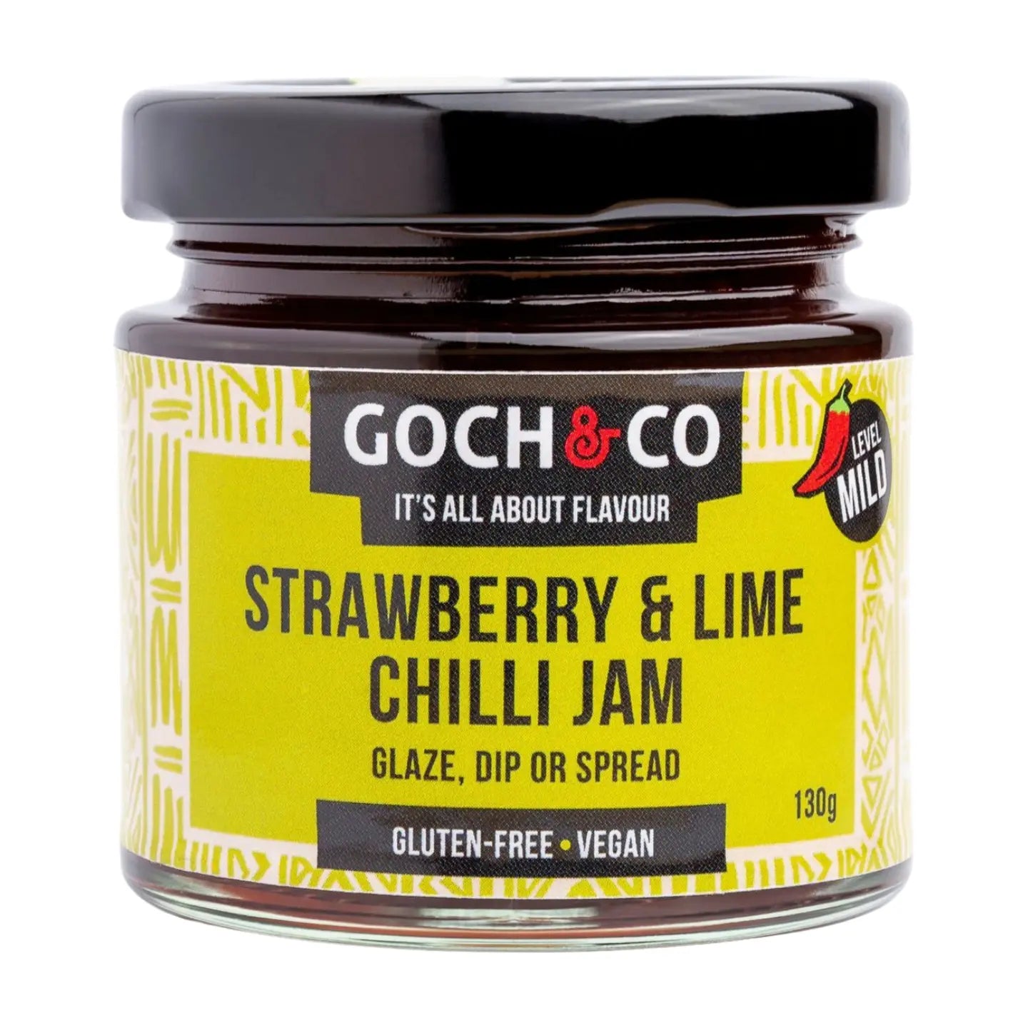 Goch & Co Strawberry & Lime Chilli Jam (130g) Goch & Co
