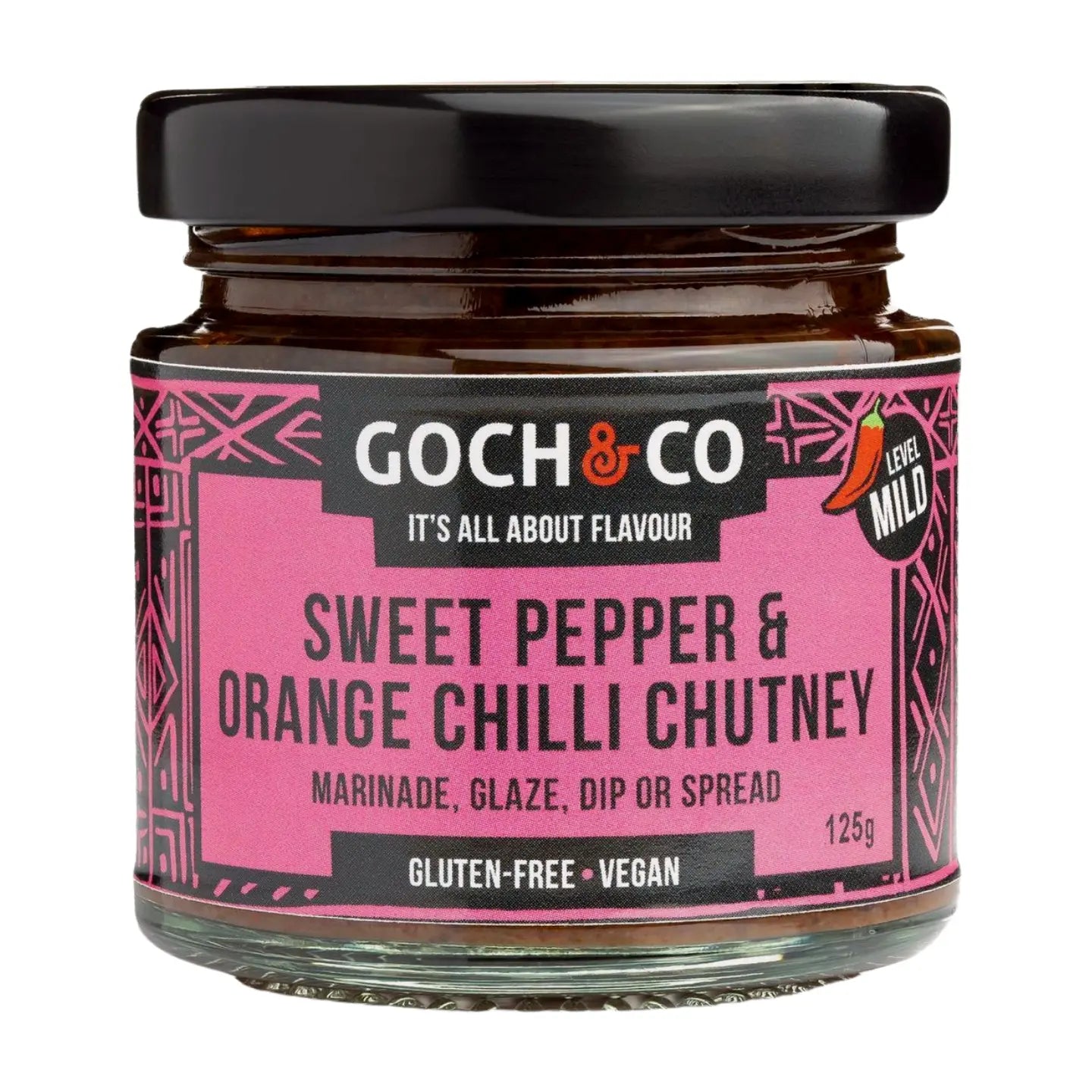Goch & Co Sweet Pepper & Orange Chilli Chutney (125g) Goch & Co