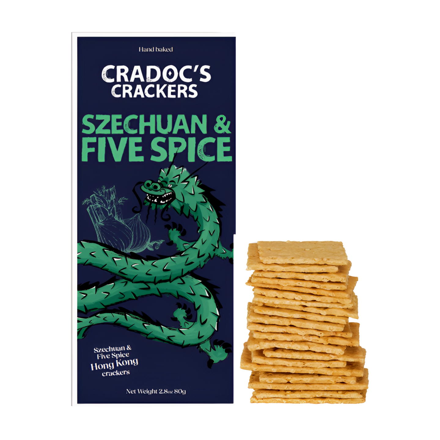 Cradoc's Szechuan & Five Spice Crackers (80g) Cradoc's