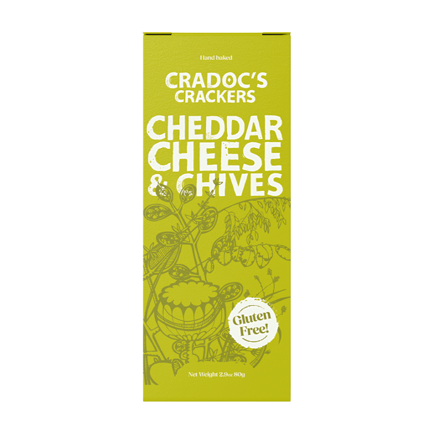 Cradoc's Gluten Free Cheddar Cheese & Chives Crackers (80g) Cradoc's