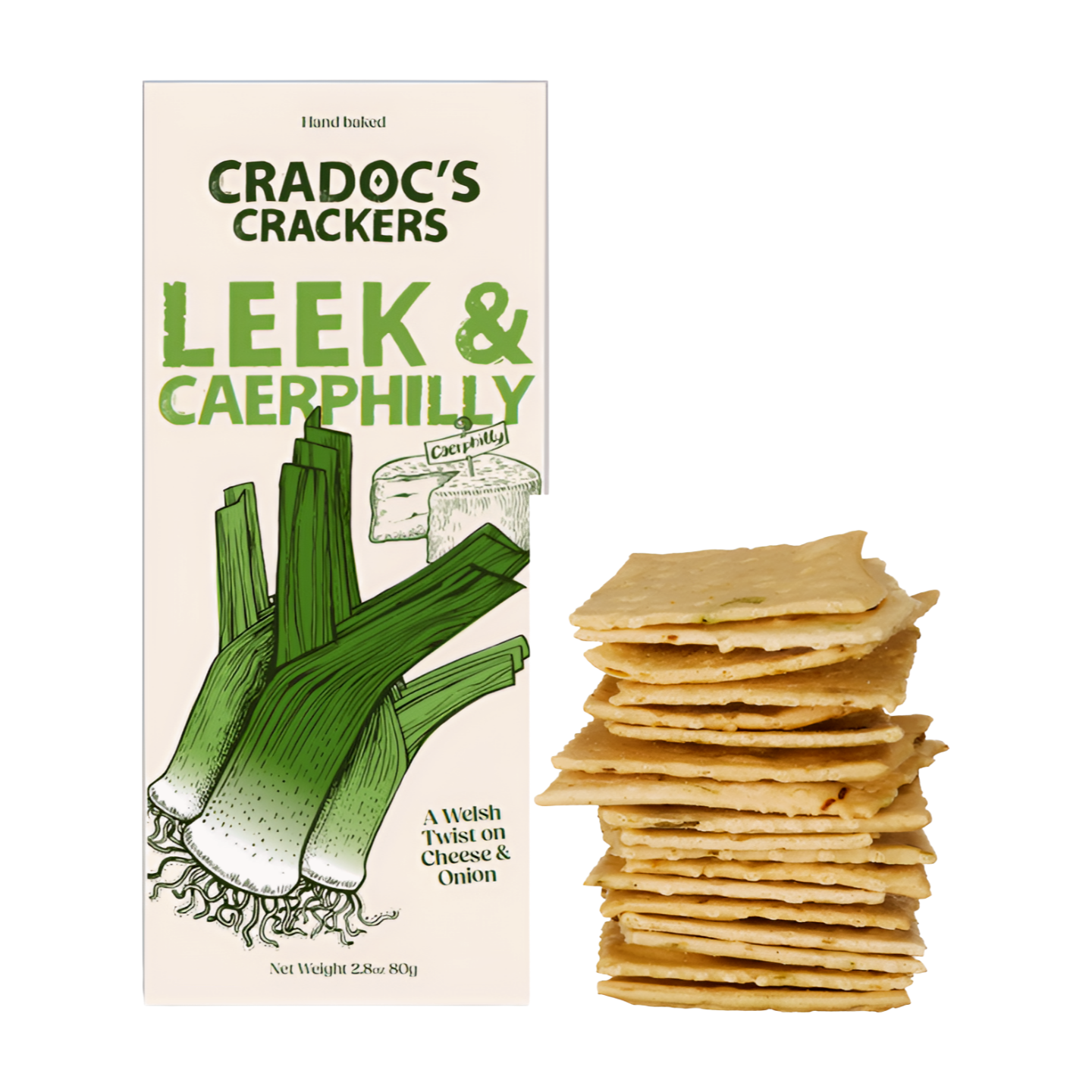 Cradoc's Leek & Caerphilly Crackers (80g) Cradoc's
