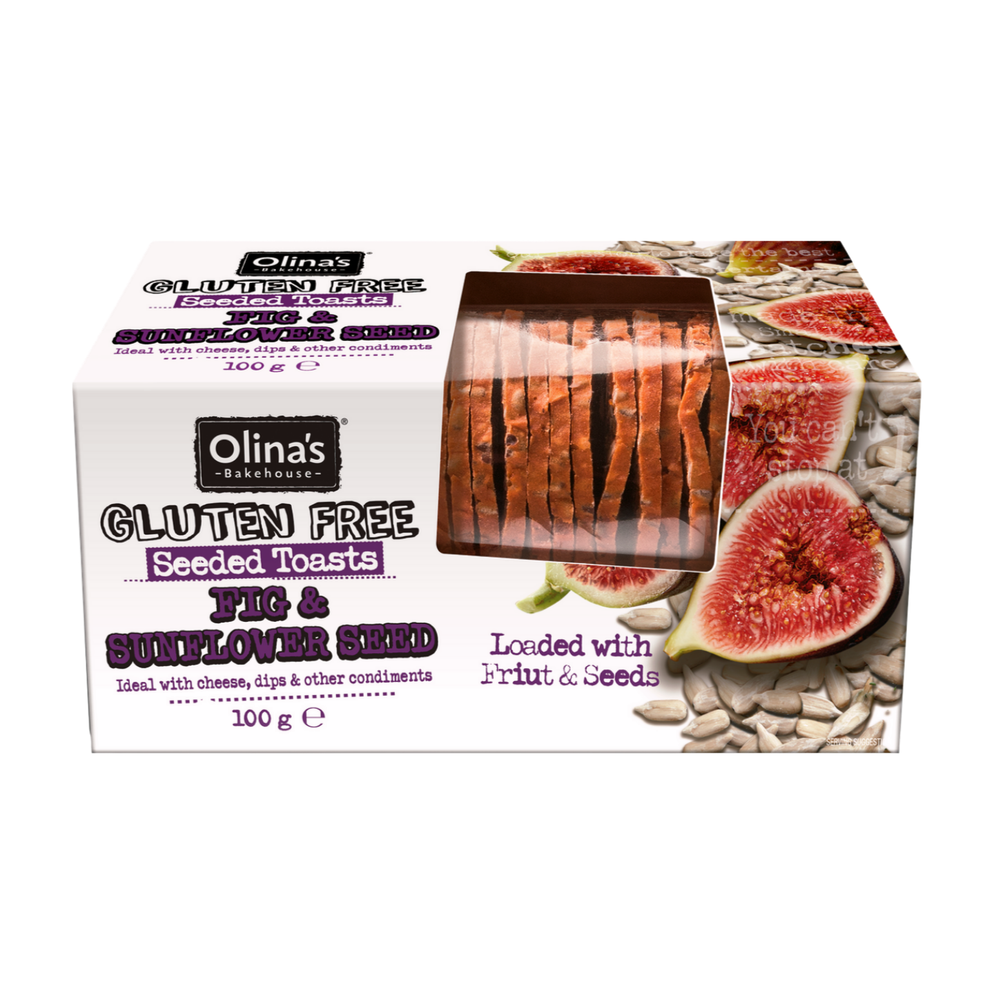 Olina's Bakehouse Gluten Free Fig & Sunflower Seed Toasts (100g) Olina's Bakehouse