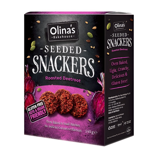 Olina's Bakehouse Roasted Beetroot Seeded Snackers (140g) Olina's Bakehouse