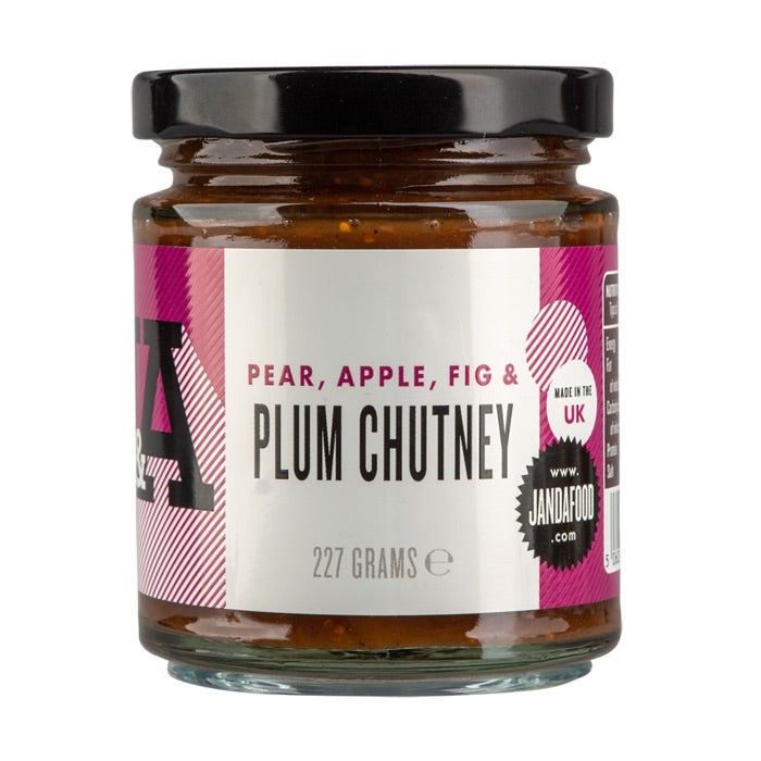J&A Pear, Apple, Fig & Plum Chutney (227g) J&A