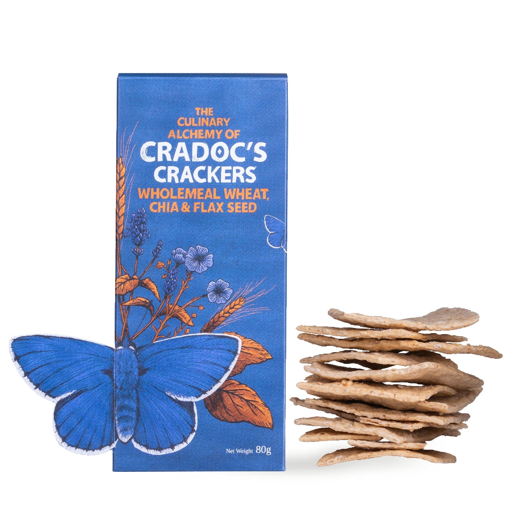 Cradoc's Wholemeal Wheat, Chia & Flax Seed Crackers (80g) Cradoc's